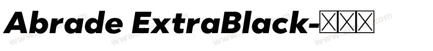 Abrade ExtraBlack字体转换